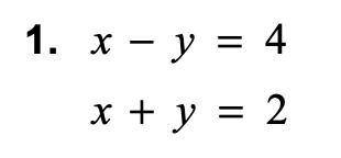 Solve the system of linear equations by elimination. Check your solution.