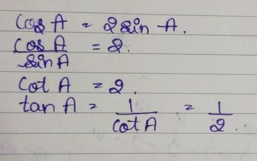 CosA/1+sinA=(cos A/2-sin A/2)/cos A/2+sinA/2=tan(pie÷4- A/2)​