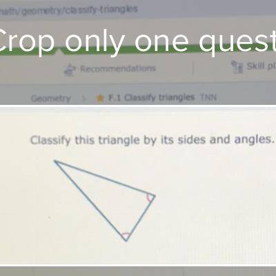 Classify this triangle by its sides and angles.

-right and scalene-
-right and isosceles-
-acute