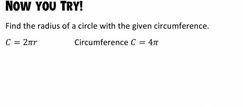 What’s the radius of the circle