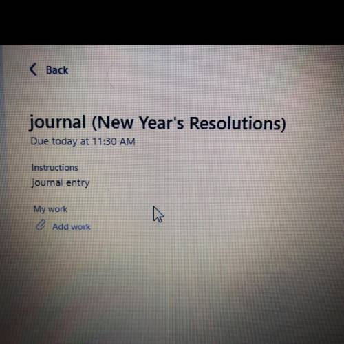 Help me out!!
Write a journal entry on your new year’s resolution