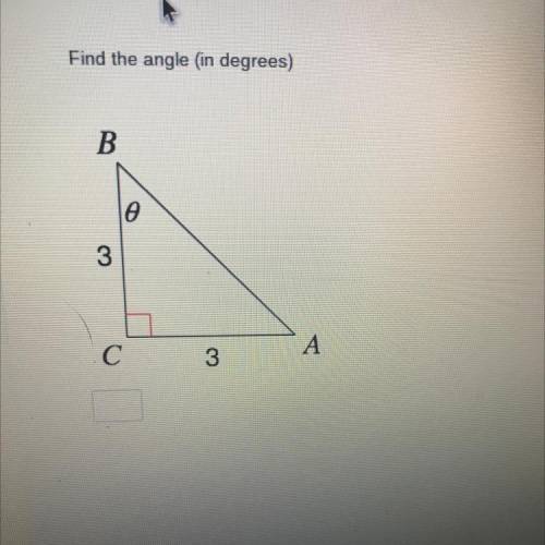 Find the angle in degrees