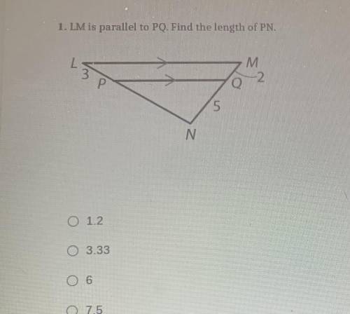 LM is parallel to PQ. Find the length of PN
