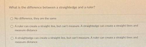 What is the difference between a straightedge and a ruler?