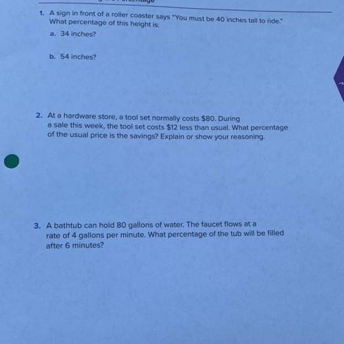 Please help on 1-3 due in 30 minutes