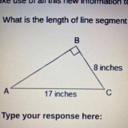 What is the length of line segment AB in the triangle shown below?