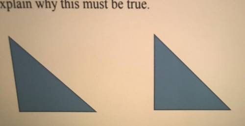 Please help me it’s very important

Two right triangles will be congruent under a variety of scena