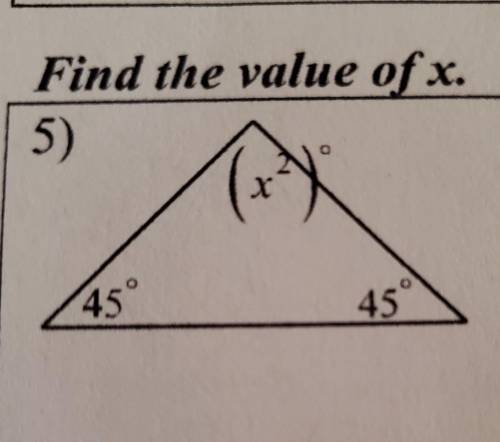 Find the value of x with shown work