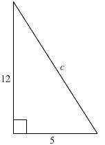 In the triangle shown, find the length of the hypotenuse.

A. 17
B. 119
C. 34
D. 13 please help