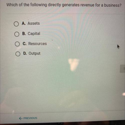 Which of the following directly generates revenue for a business?