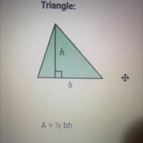 1. A triangle has a base of 8km and height of 3km. What is the area of the triangle?

2. What is t