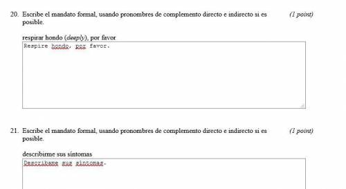 URGENT, CHECK MY SPANISH ANSWERS!
Please see attached! Will give Brainliest