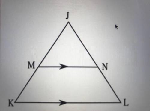 In the diagram, if KL=10, and MK=2, and JM=6 determine the value of MN. Show your work or explain h