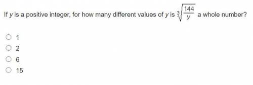 If y is a positive integer, for how many different values of y is a whole number?