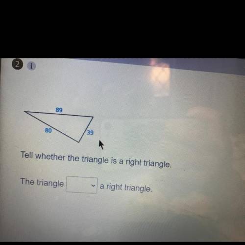 Tell whether the triangle is right or not