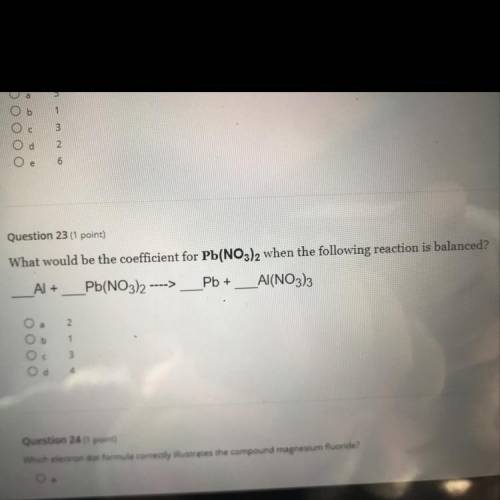 What would be the coefficient for Pb(NO3)2 when the following reaction is balanced?

Al+
Pb(NO3)2