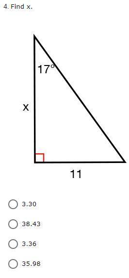 Please help! (Applying the Tangent Ratio)

1. Find X
A. 34.28
B. 16.80
C. 15.58
D. 0.03
2. Find th