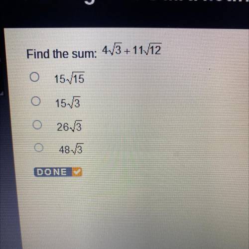 Find the sum:
413+11 12
0 15 15
0 1513
0263
48-15