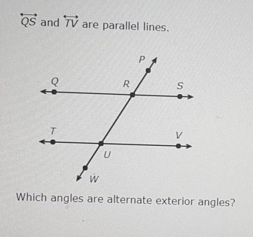 ASAP! PLEASEQS and TV are parallel lines.