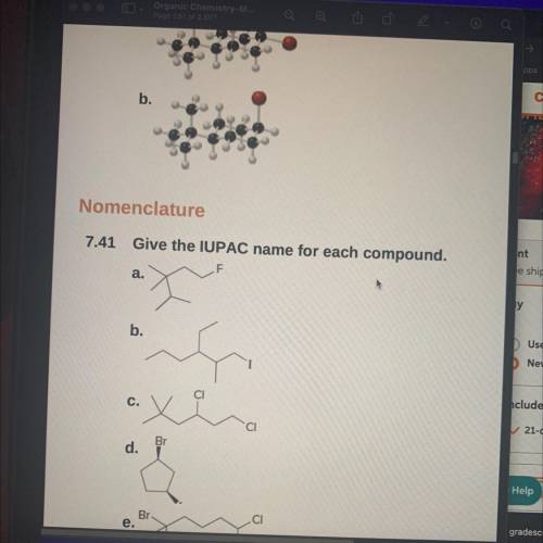 Give the IUPAC name for each compound.