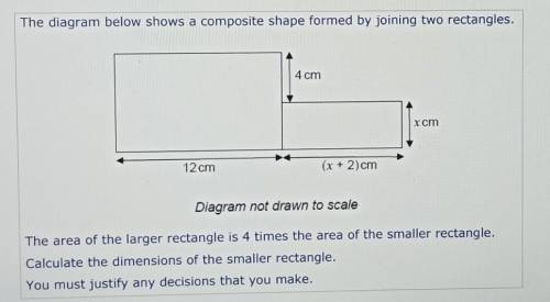 1.

The diagram below shows a composite shape formed by joining two rectangles.4 cmIxcm12 cm(x + 2