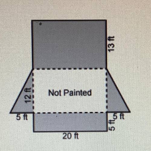 The manager of a local skate park wants to paint a skating ramp shaped like a

triangular prism bl