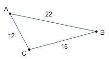 Consider the triangle at the right.

Which angle is the smallest?
A. angle A 
B. angle B 
C. angle