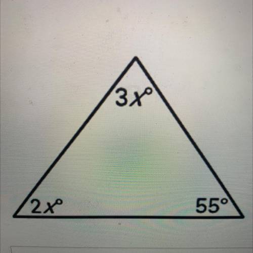 Using the Triangle Sum Theorem, please solve for the value of x.

Please type out ALL OF YOUR WORK