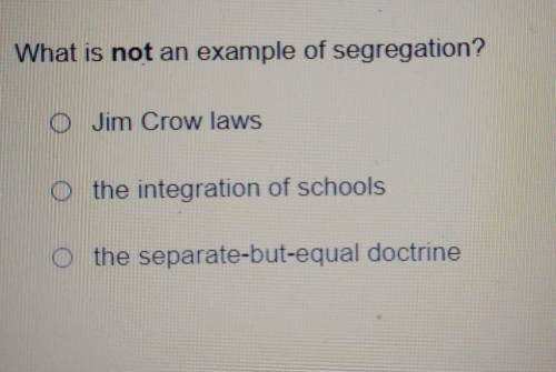 What is not an example of segregation?