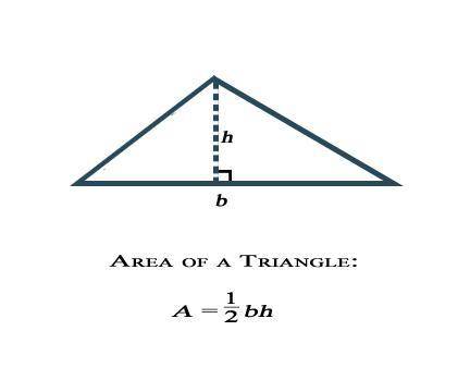 If the area A of a triangle is 72, and the height h is equal to the length of the base b, what is t