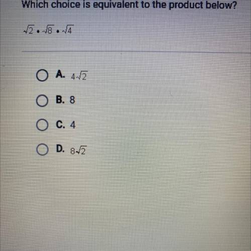 Which choice is equivalent to the product below?
..
Someone pls help