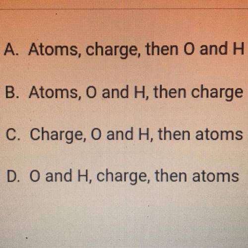 In what order are redox reactions balanced?