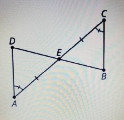 What is the triangles congruence theorem could you use to prove the triangle ADE is congruent to Tr