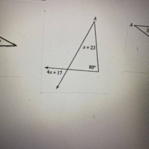Find the value of x. Show your work congruent triangles