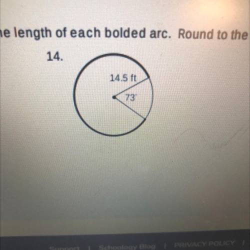 Find the length of each bolded arc. Round to the nearest hundredth.