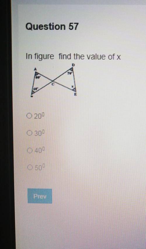 Find the value of x in the figure