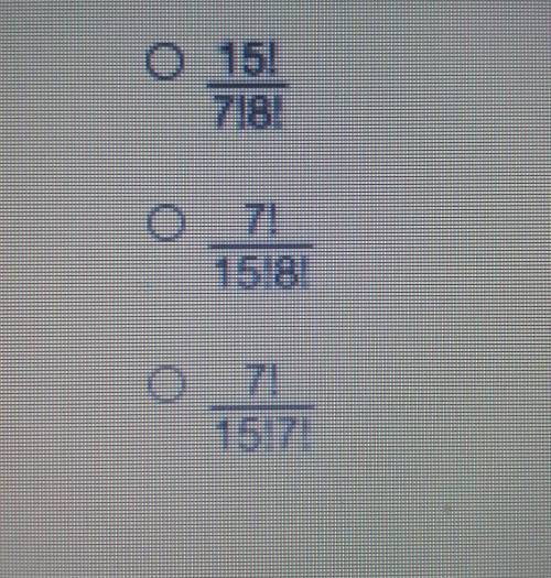 Pls help mee!!

Which of the following expressions would give the number of ways to choose a group