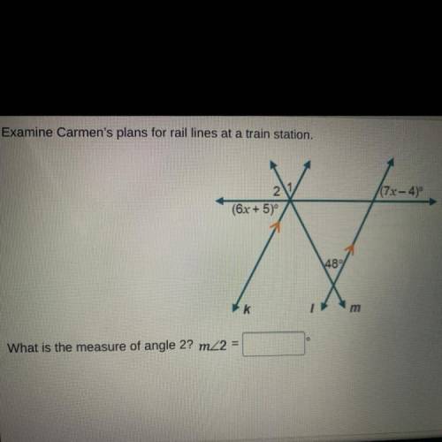 What is the measure of angle two M<2