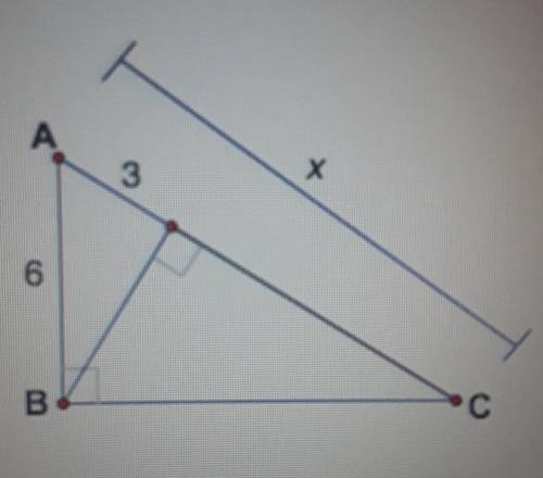 Help plssolve for x in the diagram shown A) 6 B) 9 C) 12 D) 18