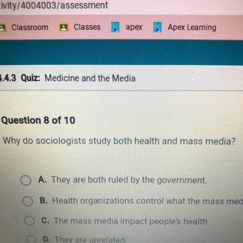 Why do sociologists study both health and mass media