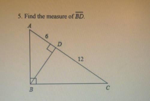 5. Find the measure of BD