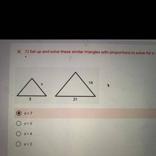 Set up and solve these similar triangles with proportions to solve for x:

Could someone please he