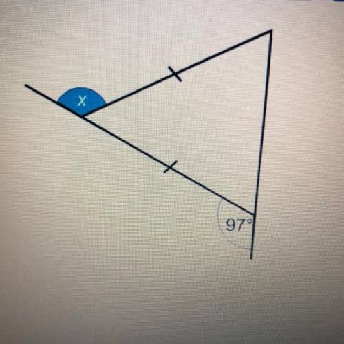 Find out angle x. 
(10points)