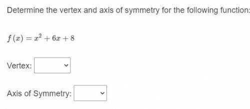 Vertex and axis of symmetry