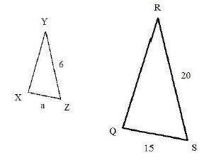 Use the diagrams below to find the lengths of the missing sides. Figures in each diagram are simila