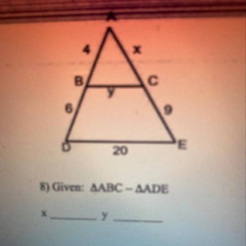 Does anyone know how to find x and y?? If so please help! Pictures would help too!!