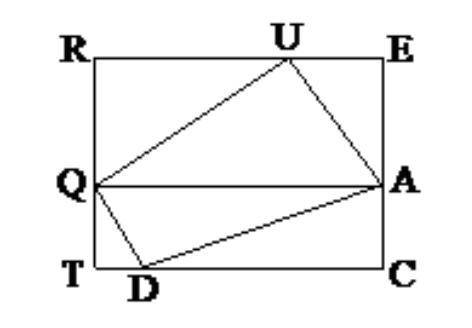 THIS IS WORTH 65 POINTS In the figure, QUAD is a quadrilateral. QUAD is “enclosed” by the recta