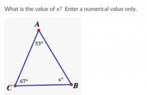 What is the value of x? Enter a numerical value only.