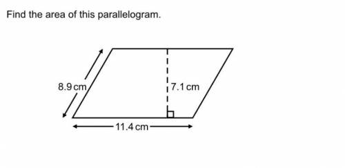Find the area of this parallelogram please