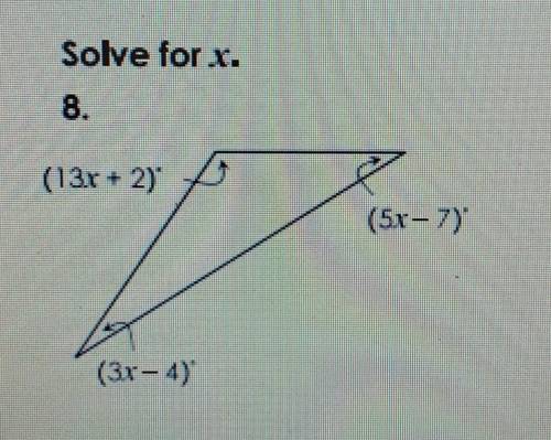 THE QUESTION IS SOLVE FOR X
